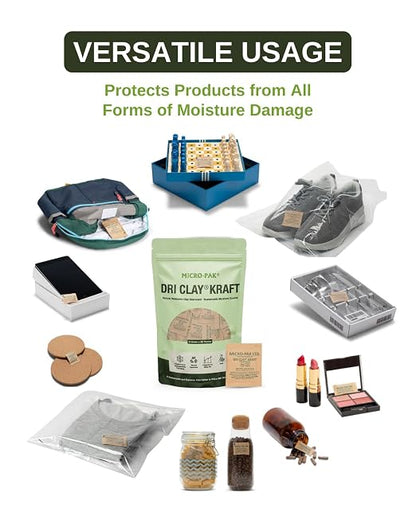 Micro-Pak Dri Clay Kraft, Highest Moisture Absorption Desiccant Packs, Silica - Image 9