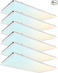2x4 FT LED Light Flat Panel, 40/50/60W, Color Temperature Selectable 3K | 4K | 5K, Dimmable Recessed Drop Ceiling Lights, 5000/6250/7500 Lumens, Lay in Fixture for Office, 120-277V, UL DLC(6 Pack)