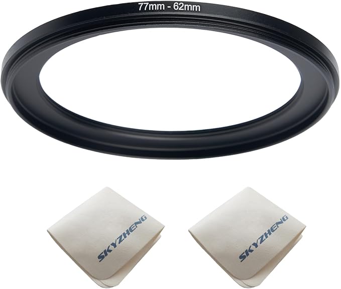 77mm Lens to 62mm Camera Lens Adapter 77mm to 62mm Step Down Ring Adapter Ring by SKYZHENG