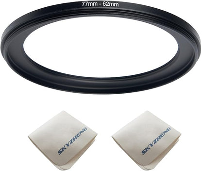 77mm Lens to 62mm Camera Lens Adapter 77mm to 62mm Step Down Ring Adapter Ring by SKYZHENG
