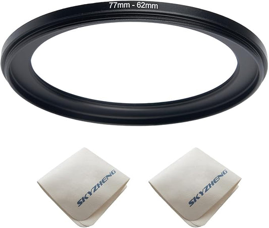 77mm Lens to 62mm Camera Lens Adapter 77mm to 62mm Step Down Ring Adapter Ring by SKYZHENG