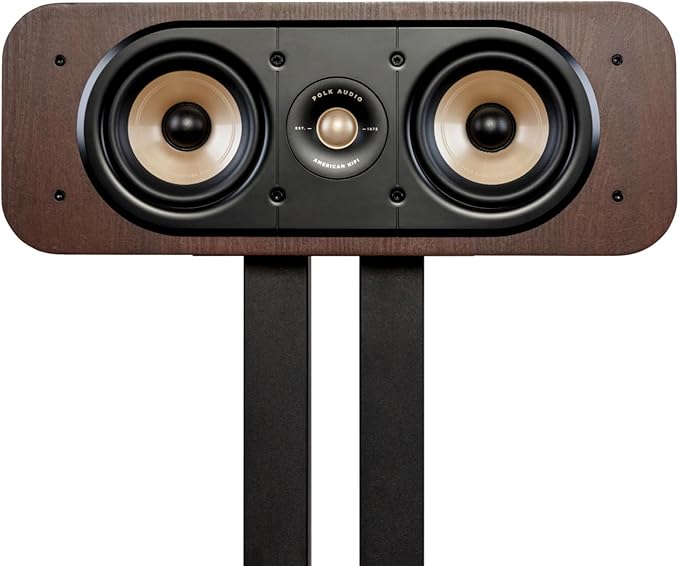 Polk Signature Elite ES30 Center Channel Speaker, Home Theater Speakers, Hi-Res Audio Certified, Dolby Atmos & DTS:X Compatible, 1" Tweeter & Two 5.25" Woofers, Dual Power Port Bass, Stunning Black