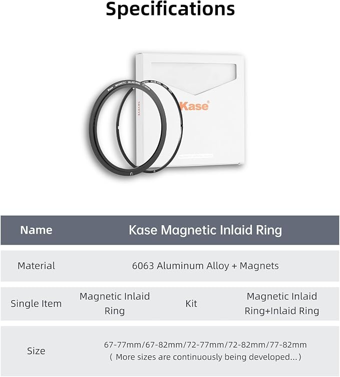 Kase 77mm Magnetic Screw in Adapter Ring Kit, Brass Magnetic to Threaded Filter - Image 6