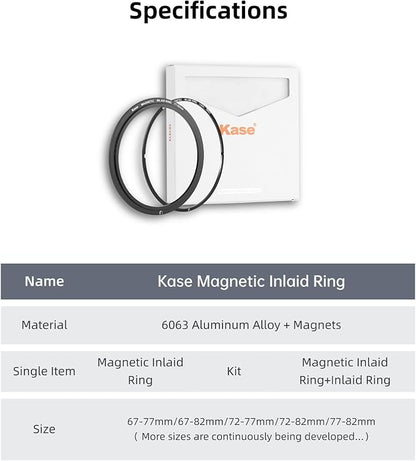 Kase 58mm Magnetic Screw in Adapter Ring Kit, Brass Magnetic to Threaded Filter - Image 6