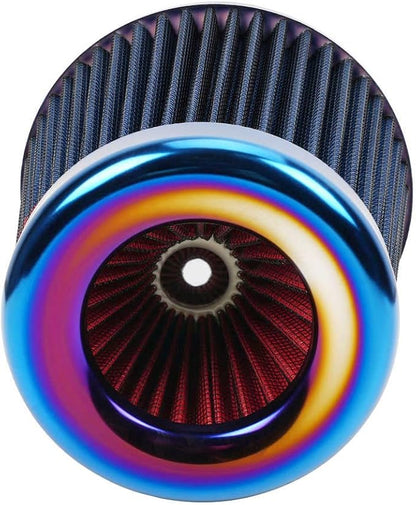 Cold Air Intake Filter, High Performance, Washable Filter, Clamp-On Replacement - Image 8