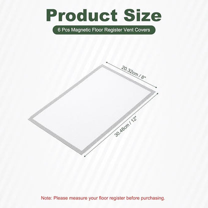 YOKIVE 6 Pcs Magnetic Floor Vent Covers, Floor Register Cover PVC Mesh Air Vent - Image 2