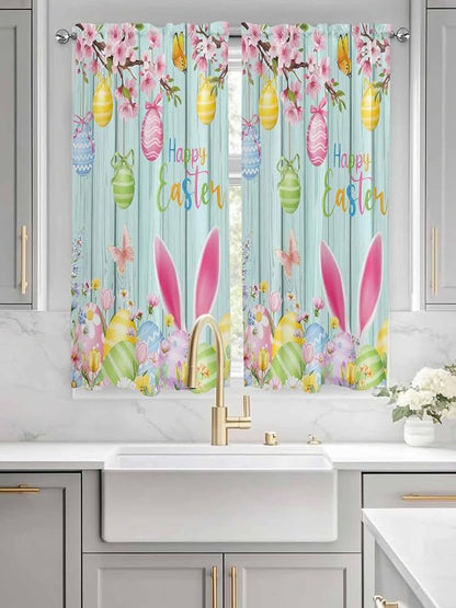 Happy Easter Living Room Curtains 72 Inches length, Spring Bunny Eggs Flower - Image 3