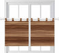 Brown Western Kitchen Curtains 24 Inch Length, Small Window Curtains Tab Top by Unknown