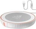 HouseGem Large Candle Warmer Plate - Coffee Cup Mug Warmer for Desk, Candle Melter, Electric Mug Heater for Beverages, Milk & Tea, Coffee Accessories Ideal Gifts Keep Cup Warm (White)