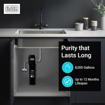 BLACK+DECKER Undersink Water Filter 10’’ | Reduces CHLORAMINE, Bad Taste - Image 4