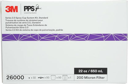 3M 26000 PPS 2.0 Spray Gun Cup, Lids and Liners Kit, 200-Micron Filter - Image 13