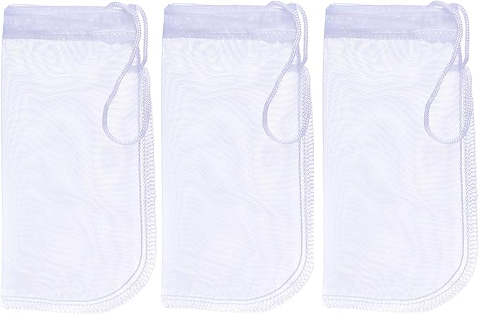 ALEGI Media Filter Bag Aquarium Extra Fine, Reusable 180 Micron Drawstring Mesh by ALEGIAquarium