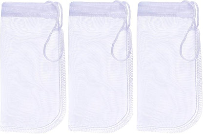 ALEGI Media Filter Bag Aquarium Extra Fine, Reusable 180 Micron Drawstring Mesh by ALEGIAquarium