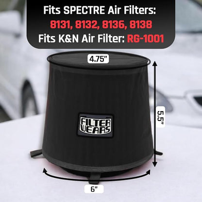 FILTERWEARS Pre-Filter F102K For SPECTRE Air Filters 8131 8132 8136 8138 K&N - Image 3