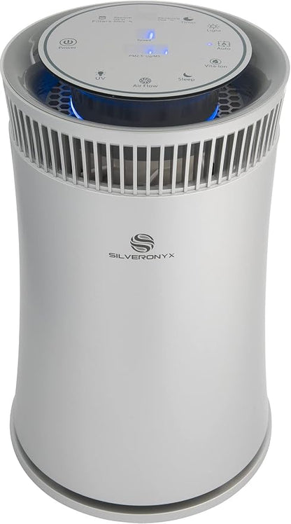 Air Purifier for Home Large Room – 5-in-1 HEPA Filter System, Covers Up to 500 by SilverOnyx