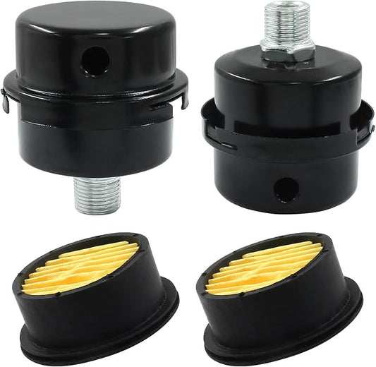 Hordion 2 Pack Air Compressor Silencer, 3/8" Thread Air Compressor Intake by Hordion