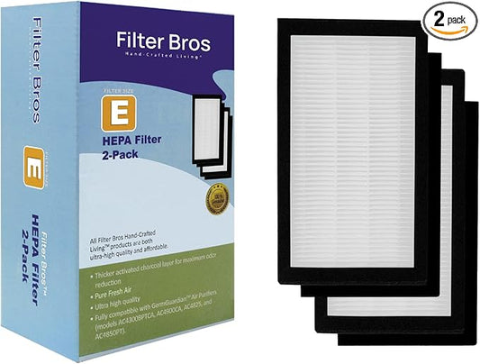Filter Bros HEPA Filter E Replacement Fits GermGuardian FLT41002PK AC4100 AC4175 by FilterBrosHand-CraftedLiving