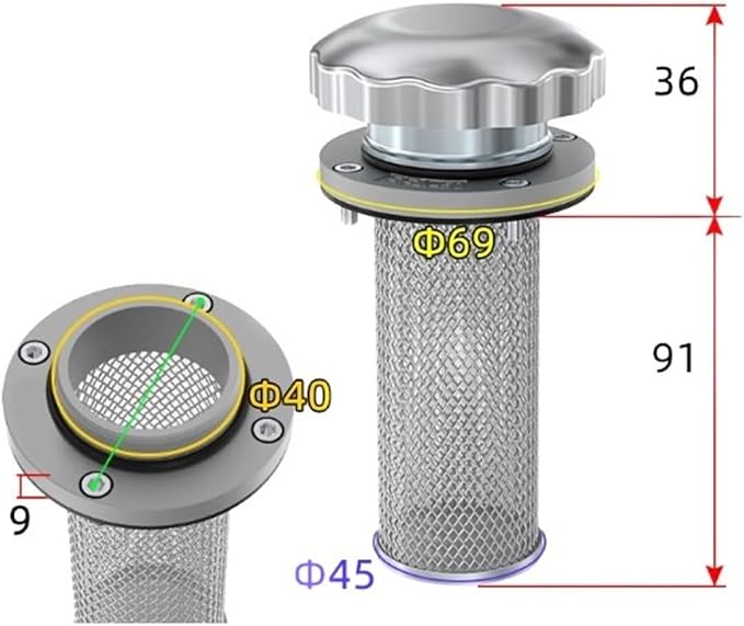1pc Air filter EF1-25 /EF2-32 /EF3-40 /EF4-50 /EF5-65 /EF6-80 - Image 2