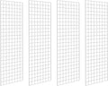 NEESEEYEE Commercial Grade Gridwall Panels – Heavy Duty Grid Panel for Any Retail Display, 2’ Width x 6’ Height, 4 Gridwall Panels Per Carton (White Finish)