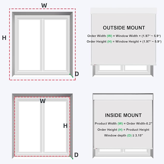 ZSTARR Motorized Smart Blind for Window,Automatic Blackout Roller Shade Compatible, with Remote Control, Child Safety Rechargeable Battery Blind with Valance,Customize (Dove Colour)