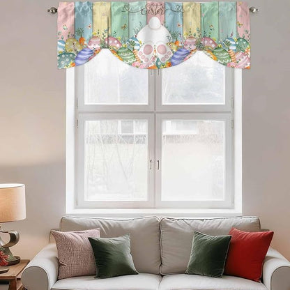 Easter Tie Up Valance Curtains for Windows, Kitchen Curtains Window Shades - Image 3