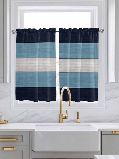 Vintage Country Woodcuts Window Valance Curtains, 2 Panel - Image 3