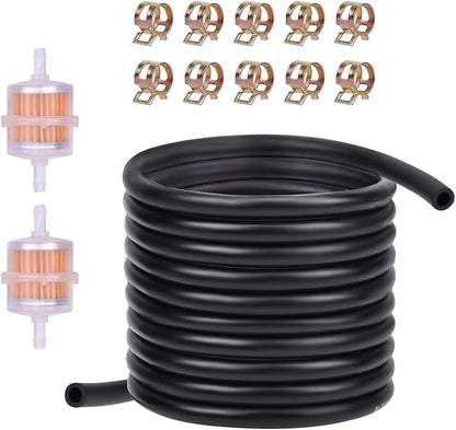 3/16 ID Fuel Line 10 Feet with 2Pcs Fuel Filters by YS-TMPOWERSPORTS