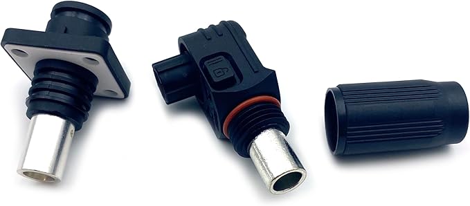 1 Set Battery Energy Storage Connector, 100A High Current Connectors Quick Plug Terminal Black Right Angle Plug and Socket IP67 Waterproof Power Adapter Crimping 16mm² Wiring (1000V)