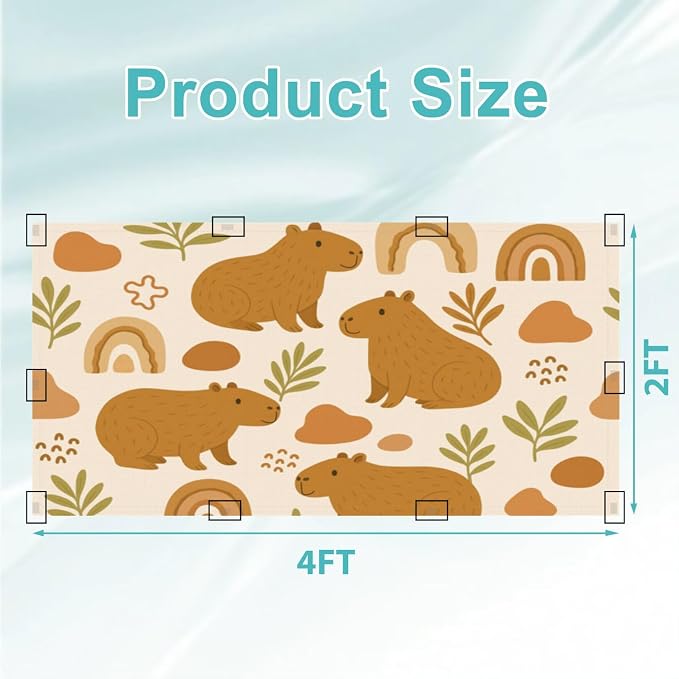 6 Pcs Fluorescent Light Covers for Ceiling Lights Cute Capybara Gifts Rainbows - Image 2
