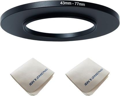 43mm Lens to 77mm Camera Lens Adapter 43mm to 77mm Step Up Ring Adapter Ring by SKYZHENG