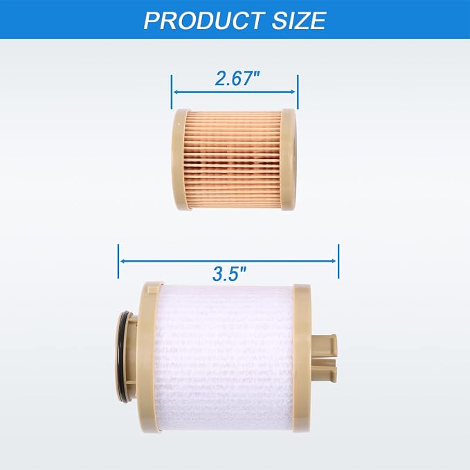 CARMOCAR replacement for Ford 6.0L 2003-2007 Diesel Fuel Filter 3 Pack includes - Image 2