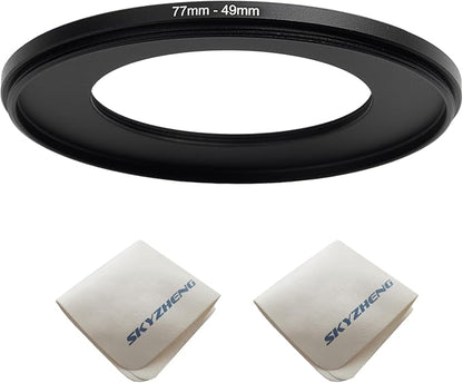77mm Lens to 49mm Camera Lens Adapter 77mm to 49mm Step Down Ring Adapter Ring by SKYZHENG