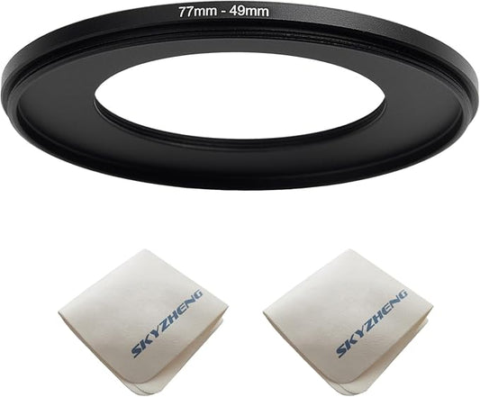 77mm Lens to 49mm Camera Lens Adapter 77mm to 49mm Step Down Ring Adapter Ring by SKYZHENG