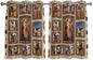 2 Panel Kitchen Cafe Curtains, Desert Camels Sunlight Filtering Nature Air by Hokiten