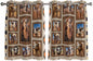 2 Panel Kitchen Cafe Curtains, Desert Camels Sunlight Filtering Nature Air by Hokiten