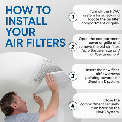 Glasfloss 16-3/8 x 21-1/2 x 1 MERV 10 Pleated Air Filters Box of 6. Replacement - Image 5