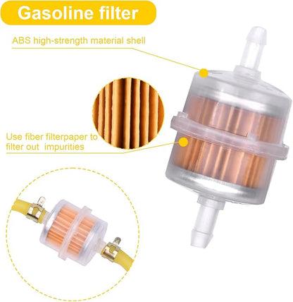 3/16 ID Fuel Line Hose 10FT + 2pcs Fuel Filter+10pcs Clamp - Image 5