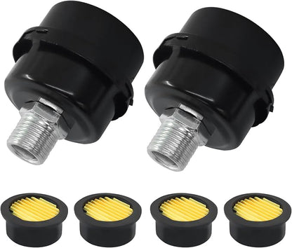 2 Pcs Air Compressor Silencer, 1/2 Inch Thread Intake Filter Muffler, 20 mm Air by Kemcatui