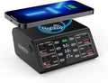 USB Charger, ASOMETECH 100W 8 Port Multiple USB Charging Station with 4 Quick Charge 3.0, 4 USB C PD Port, Wireless Charger, LCD Display Fast Charging Hub for iPhone 13 12 iPad Samsung and More