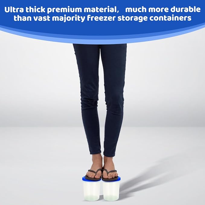 Food Storage Containers with Twist Top Lids, Ultra Thick Airtight Plastic - Image 3