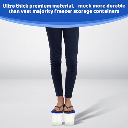 Food Storage Containers with Twist Top Lids, Ultra Thick Airtight Plastic - Image 3