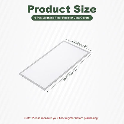 YOKIVE 6 Pcs Magnetic Floor Vent Covers, Floor Register Cover PVC Mesh Air Vent - Image 2