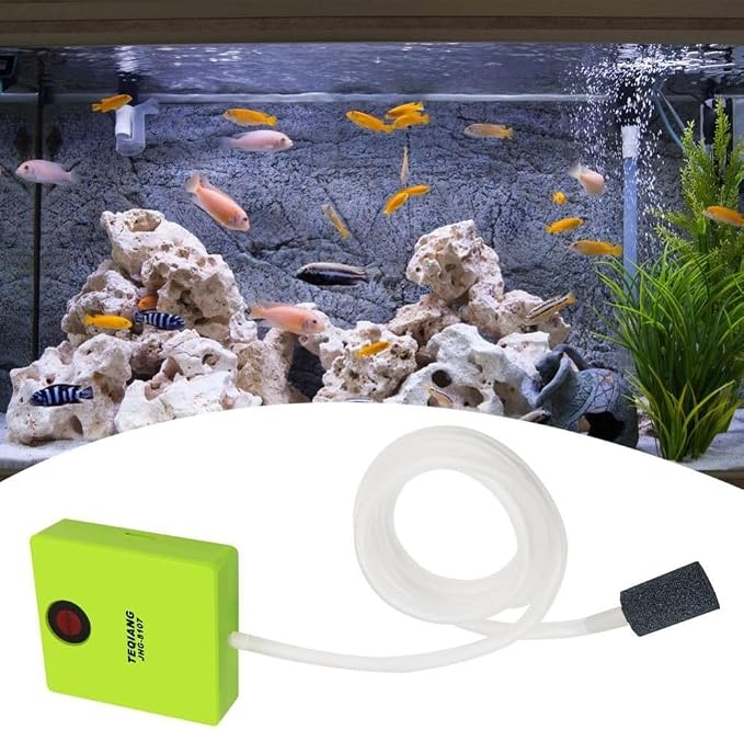 Oxygen Pump with Air Stone Quiet Portable Powerful Air Fish Tank Aerator - Image 6