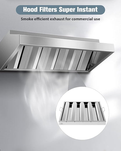 Hood Filters 430 Stainless Steel 19.5W x 19.5H Inch, 4 Grooves Commercial Hood - Image 2