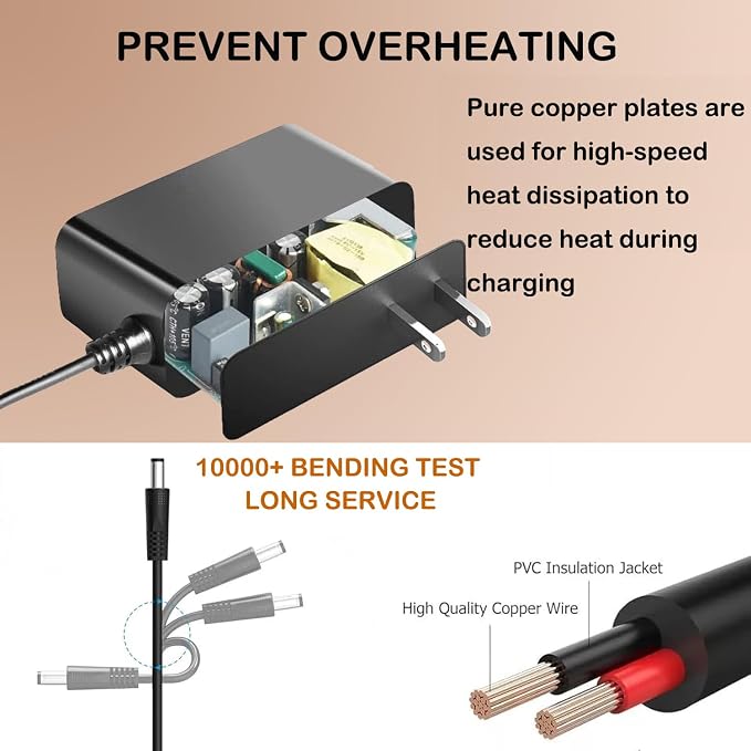12V AC/DC Adapter Compatible - Image 4