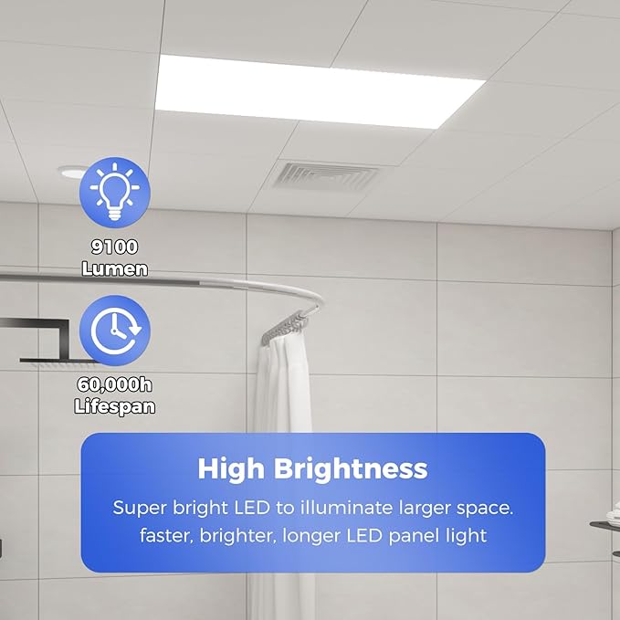 Aphyni 24 Pack 2x4 LED Flat Panel Light, Bright 9100LM Flush Mount Office Kitchen Ceiling Light Fixtures,Dimmable,Selectable 5 CCT 3000K/4000K/5000K/5700K/6500K, 5 Wattages 30W/40W/50W/60W/70W