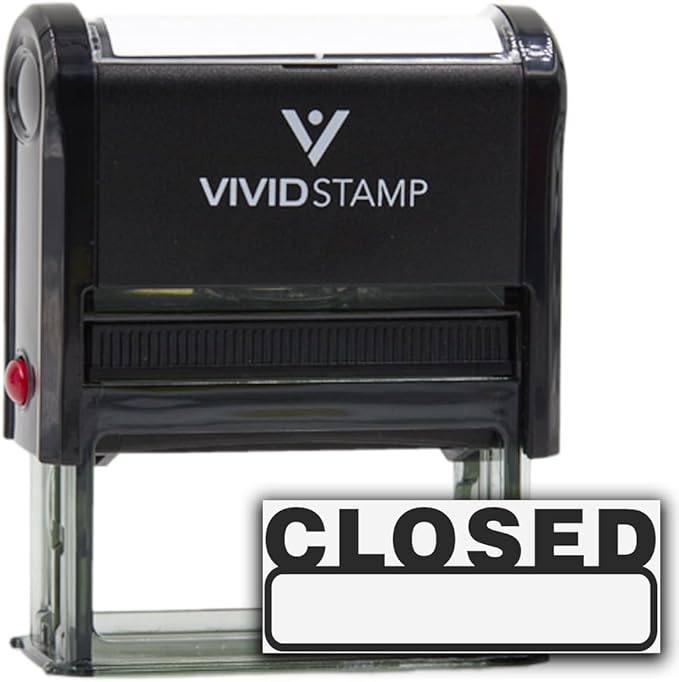 Basic Closed Self Inking Rubber Stamp (Black Ink) - X-Large