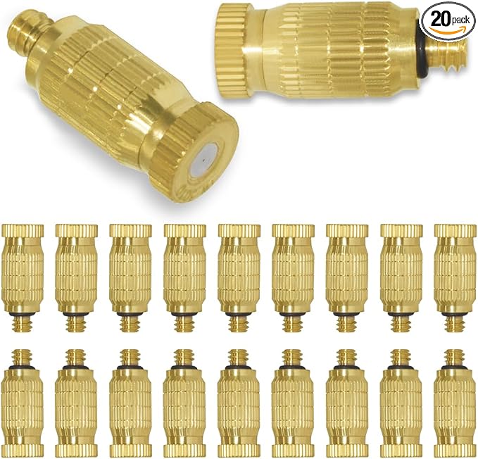 Joywayus 10/24 UNC Thread Brass Misting Nozzles Atomizing High Pressure Misting by Joywayus