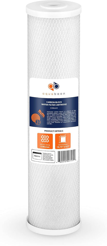 Aquaboon 4.5 x 20 Water Filter 5 Micron Carbon Block Water Filter Replacement - Image 8
