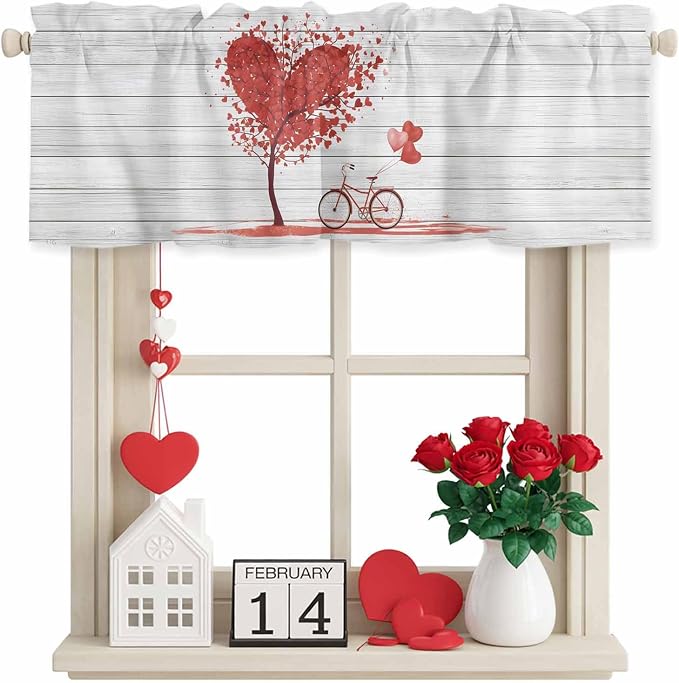 Valentine's Day Valance Curtains by LaBLUUX